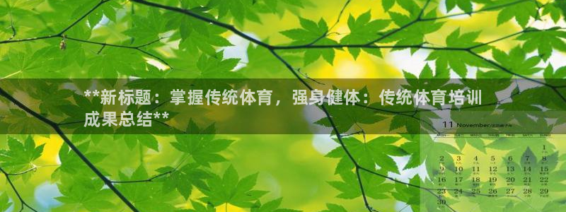 极悦平台官方网址查询：**新标题：掌握传统体育，强身